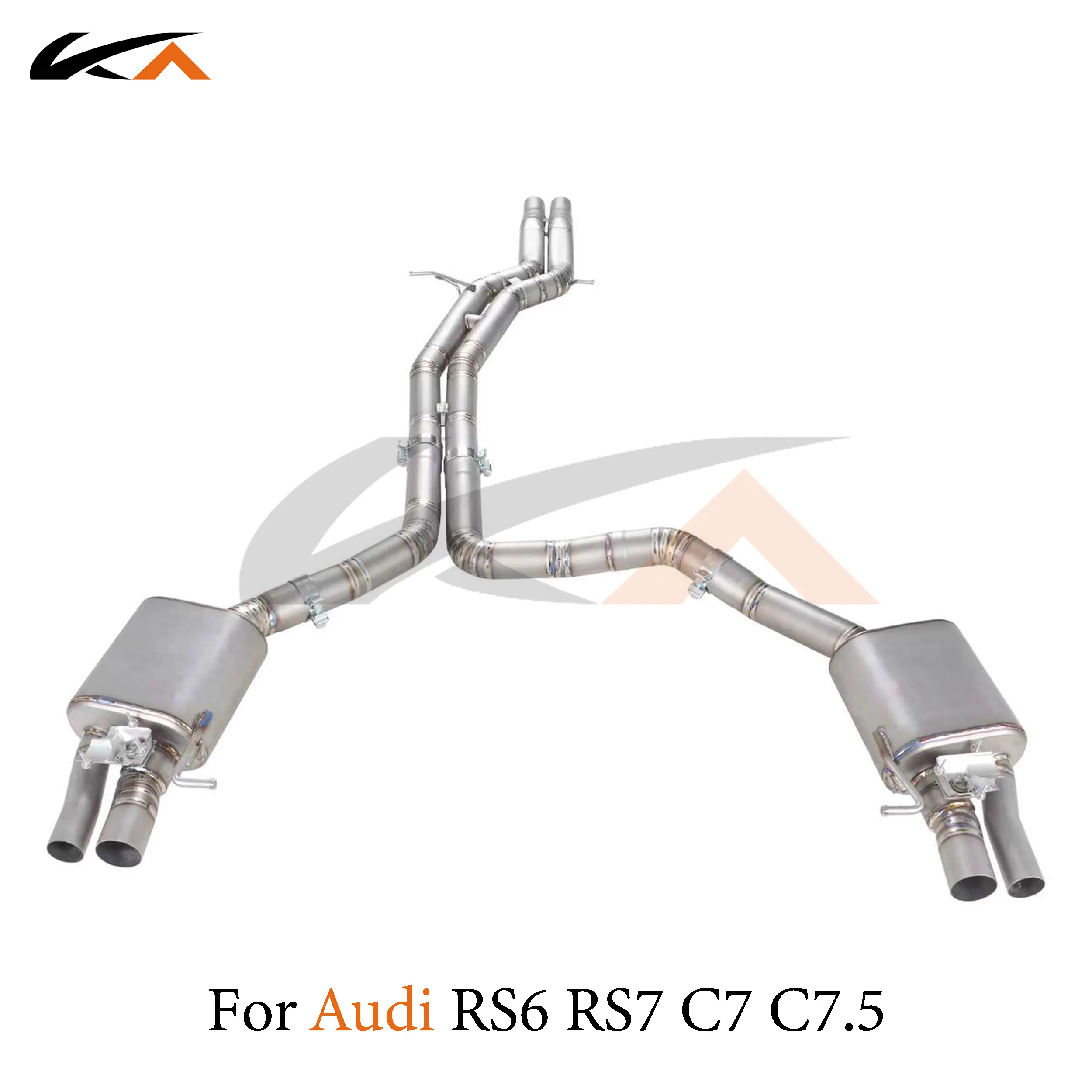 

KA Tuning exhaust system titanium catback for Audi RS6 RS7 C7 C7.5 4.0T performance parts with muffler valve car accessories