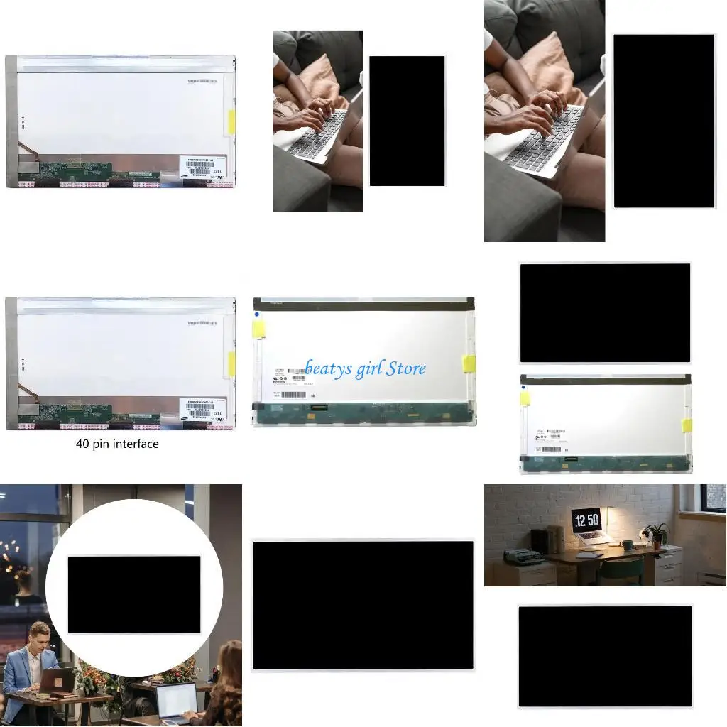 

C7AB 17.3'' Laptop LCD Screen 1600x900 EDP 40Pin B173RTN01.2 fit B173RW01 LTN173KT01