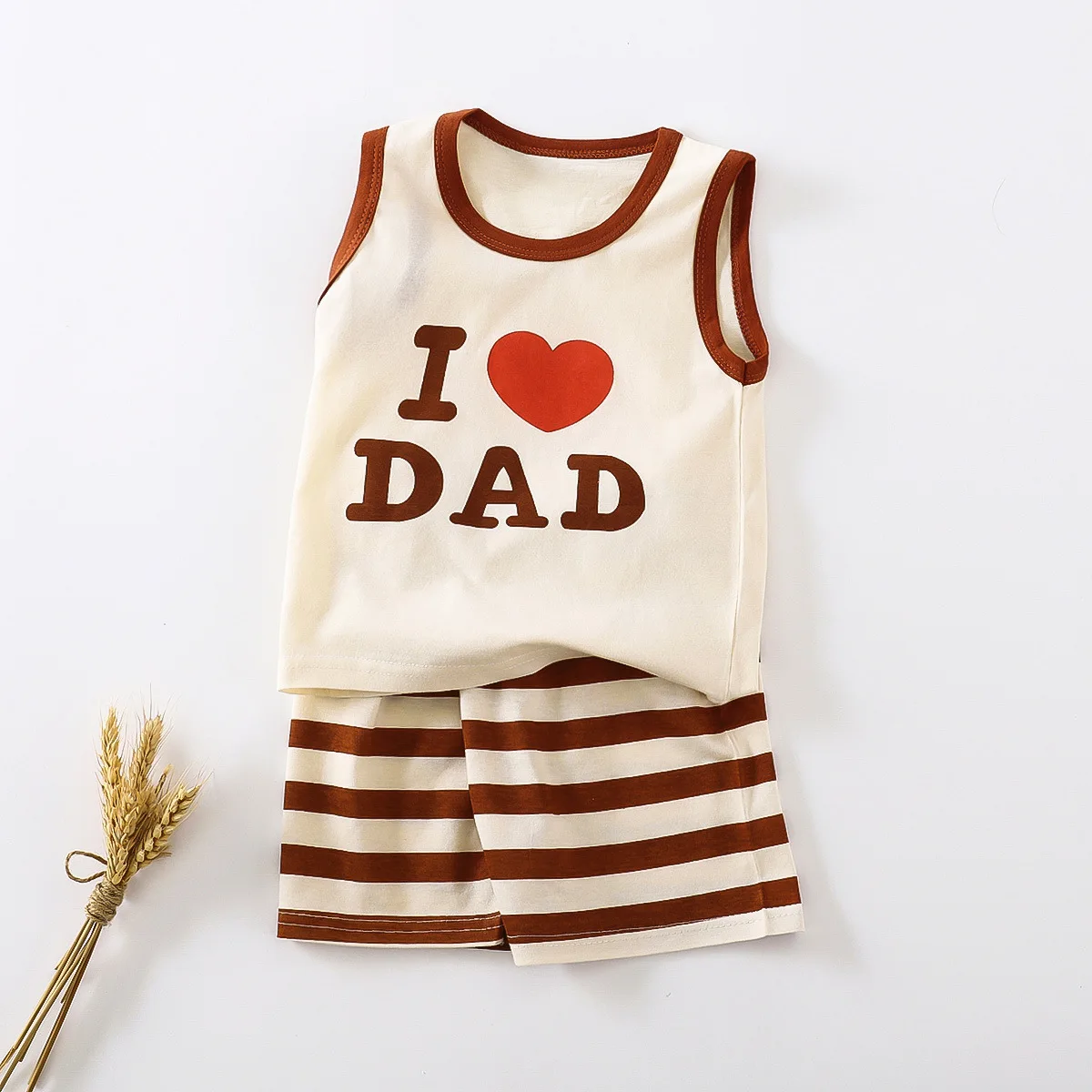 2PCS Children Sets Kids Clothes Vest Suit Summer Children Clothing Baby Cotton T-shirts Shorts Tank Top Boys Girls Sleevless