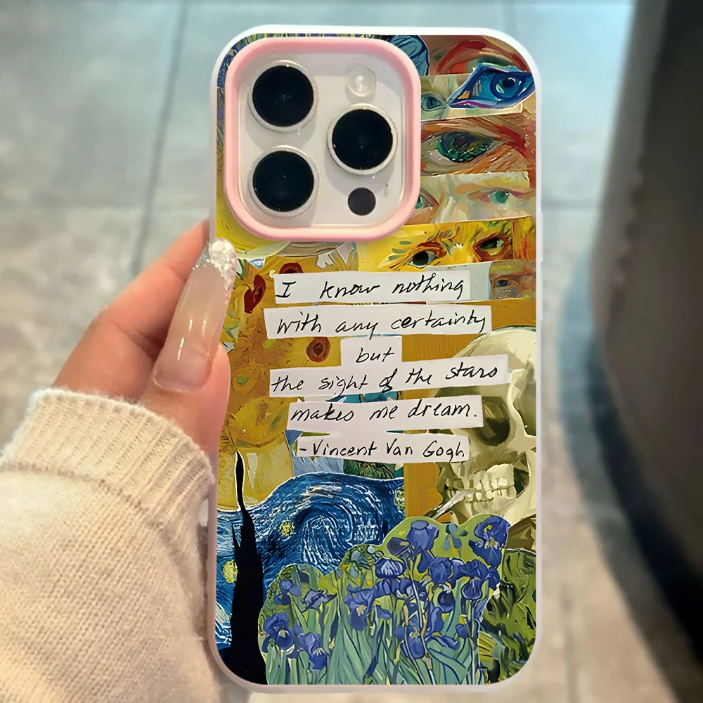 Für Samsung Galaxy A16 A15 A55 A35 A36 A56 S26 S25 S24 Ultra S23 S21 S22Plus Van Gogh Kunst-Kollage TPU Handyhülle Silikon-Cover – Detail 2