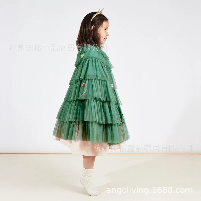 Children's Christmas Tree Cloak COSPLAY Kindergarten Dance Performance Costume Prop Show