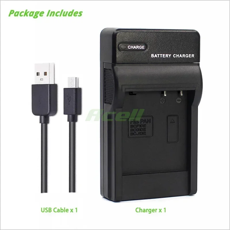 DMW-BCG10E DE-A66B USB Charger for Panasonic DMC-TZ6 TZ7 TZ8 TZ10 TZ18 TZ25 ZS1 ZS3 ZS5 ZS6 ZS7 ZS8 ZR1 ZR3 ZX1 ZX3 3D1 Camera