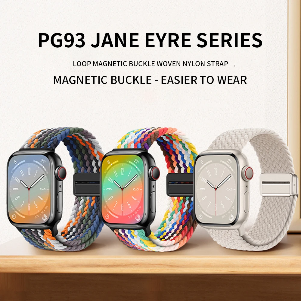 

Apple iwatch ultra2 Apple Watch with AppleWatch 9 38mm40mm41mm42mm44mm45mm New nylon magnetic woven rainbow