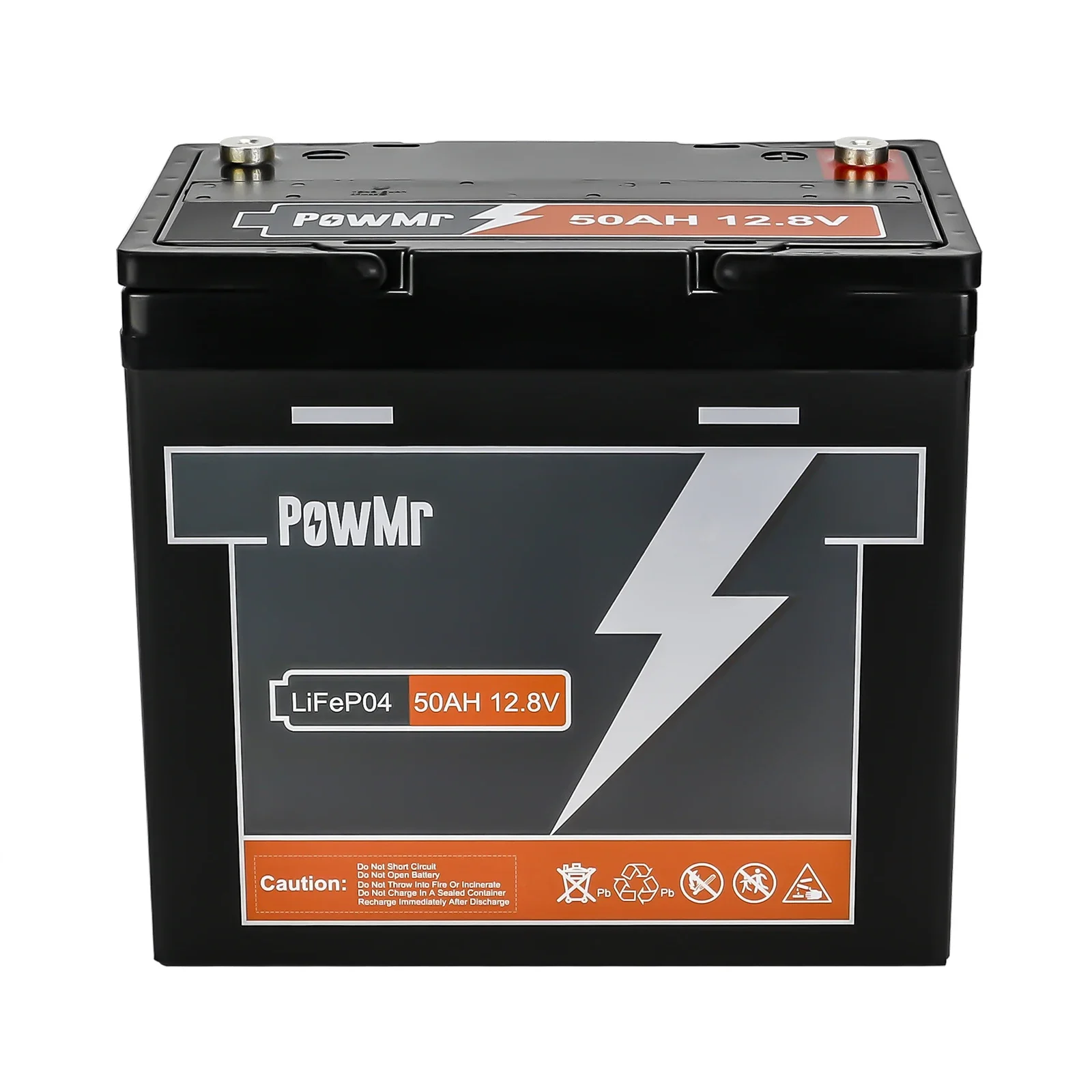 PowMr 50AH 12V Lead-acid Gel Battery Support For 4 Sets In Series 100AH 12.8V LiFePO4 Battery For Energy Storage