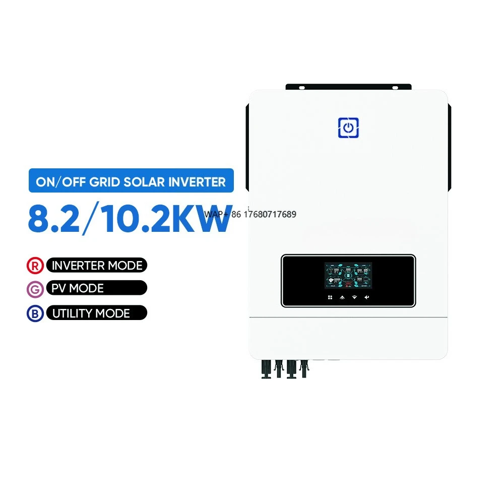 

Hybrid Inverter 8KW 10KW Off Grid Single Phase 48VDC 8.2KW 10.2KW Solar System On/off Grid MPPT Inverter