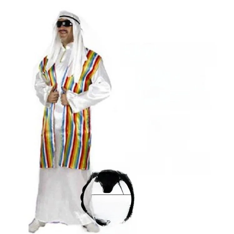 Arabische Prins Dubai Kostuum Halloween Prestatiekleding Maskerade Par Cosplay Heren Volwassen Midden-Oosten Faion