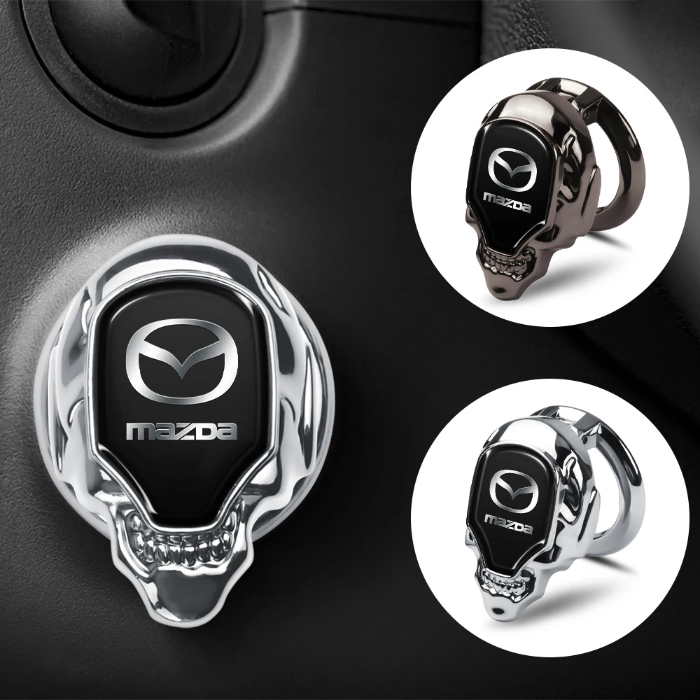 

Автомобильная крышка кнопки запуска в одно касание, защитная крышка переключателя зажигания, крышка стартового кольца, авто интерьер для Mazda 3 6 Atenza Axela MS MP