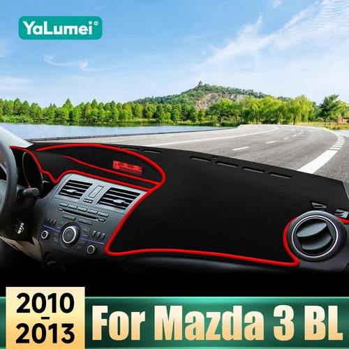 Accesorios de coche para Mazda 3 M3 BL 2010 2011 2012 2013 alfombrilla para salpicadero evitar la luz parasol cubierta Anti-UV alfombras interiores