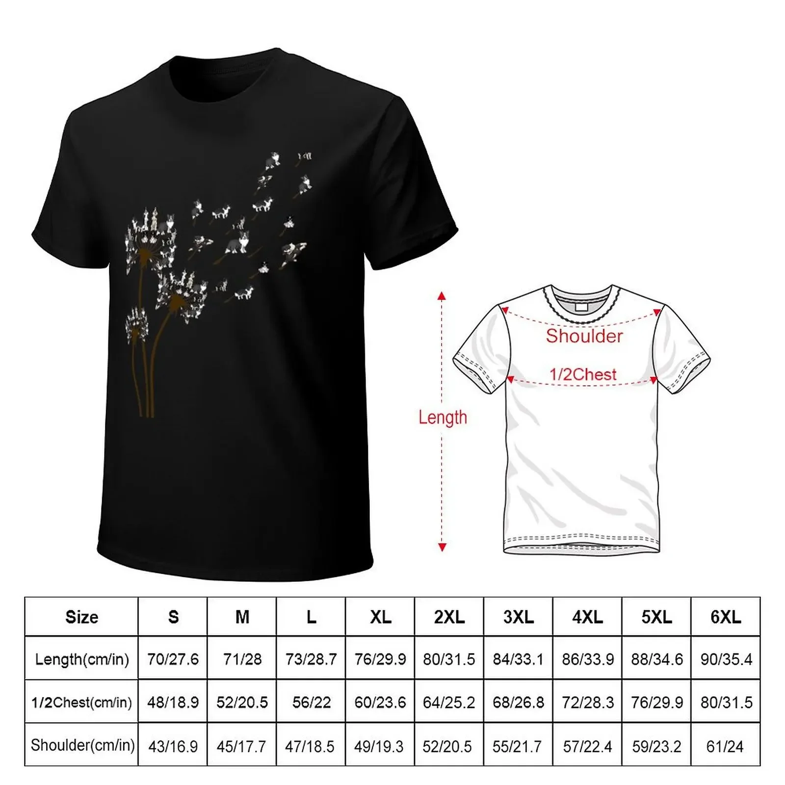 Border Collie Flower Fly Dandelion Border Collie Funny Dog T-Shirt new edition kawaii clothes sweat shirts, men