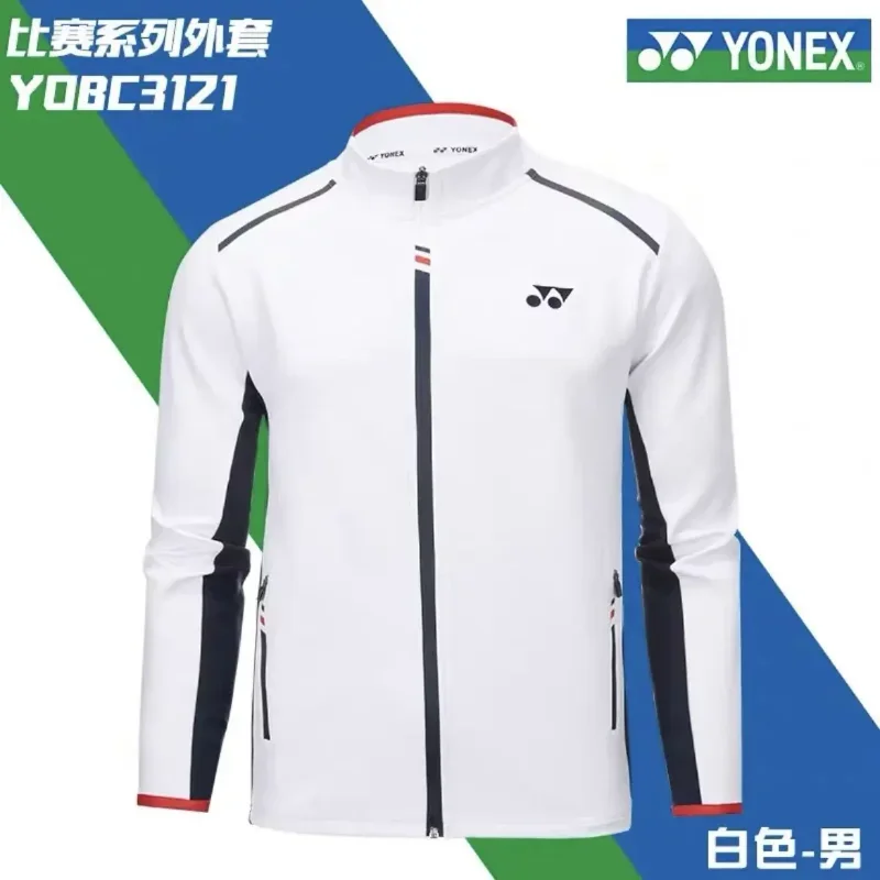 YONEX 2024 New Badminton Tops Men's and Women's Long Sleeved Sports Shirt Comfortable Training Competition Sports Loose Coat