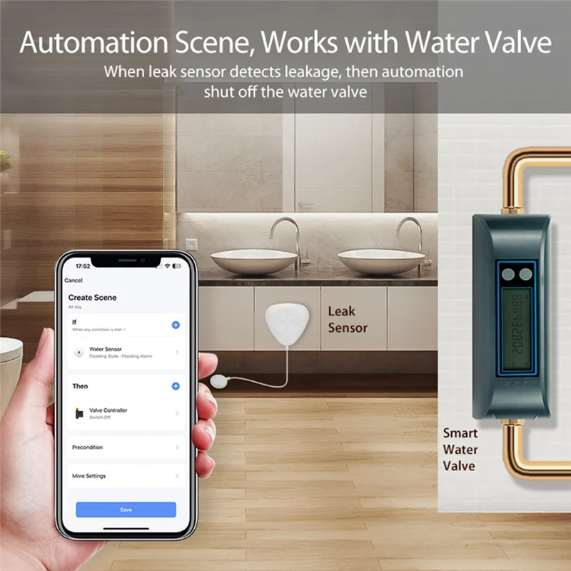 

Zigbee Water Level Sensor Smart Water Leakage Alarm Detector Flood Alert Overflow Security Protection Tuya Ewelink-ABVK