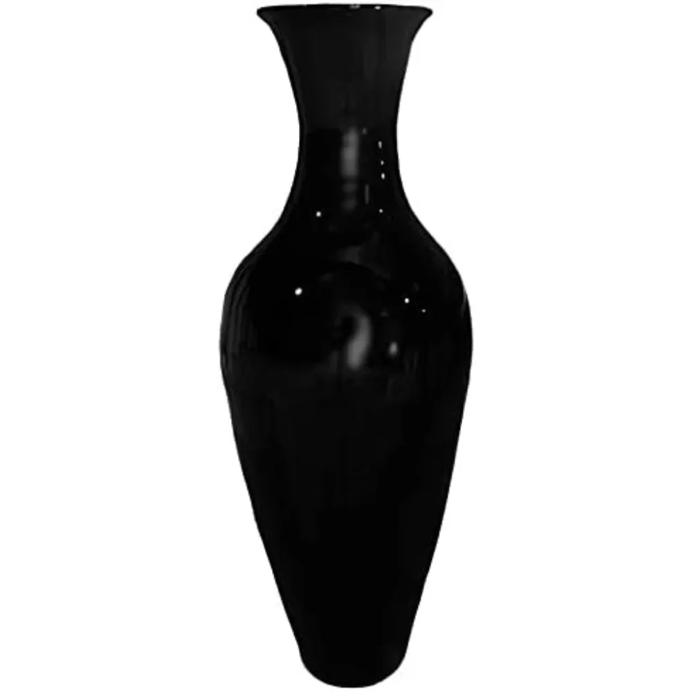 Tall Floor Vase Decoration Home Decorations Modern Black Vase for Dining Entryway Living Room Large Flower Holder Freight free