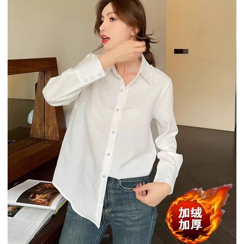 

Модная вафельная черная нишевая рубашка с длинными рукавами, весенне-осенняя верхняя модная рубашка в стиле ретро