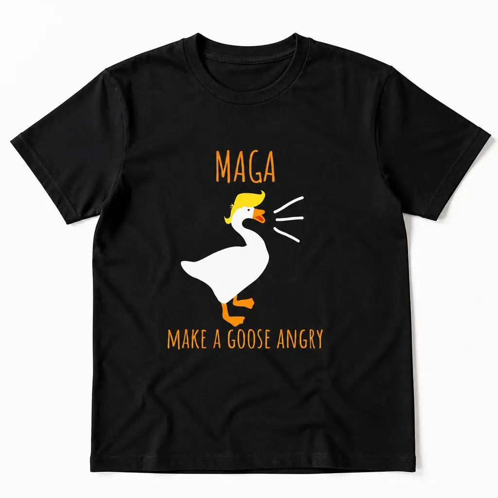 MAGA Make A Goose Angry Untitled Game T Shirts Casual Tees Short Sleeve Round Collar T-Shirt Pure Cotton Tops