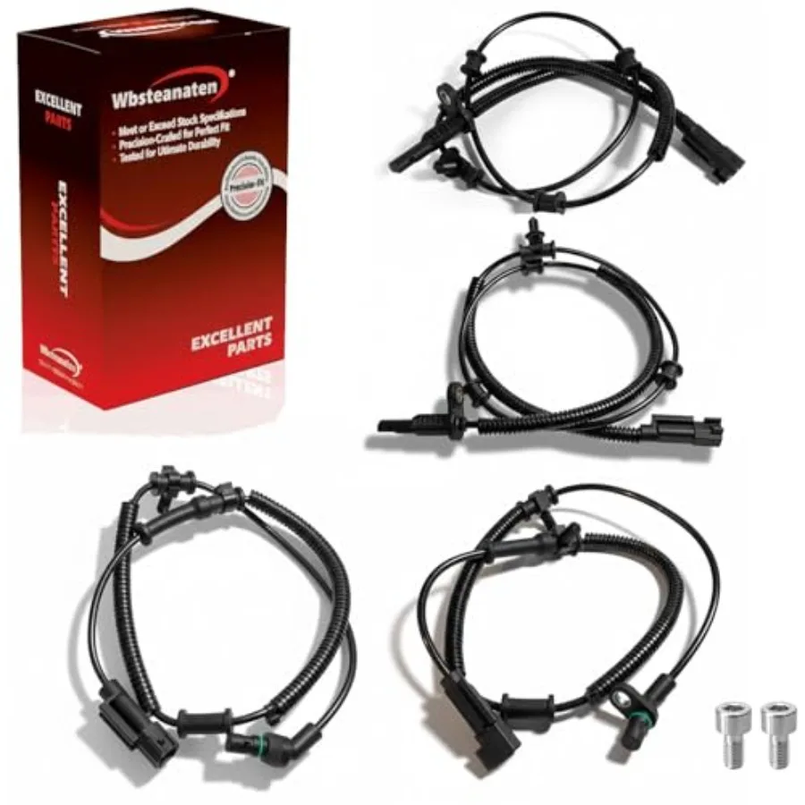 

ABS Wheel Speed Sensor 4Pcs: Front Rear Left and Right Compatible with Ram 2013-2018 1500 V6 3.0L/3.6L/3.7L V8 4.7L/5.7L 2019-2