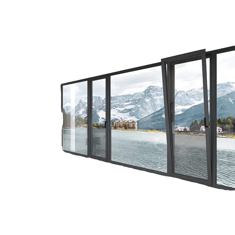 High Quality European Broken Bridge Aluminum Casement Louver Kitchen Hotel Window Double Tempered Low E Glass Window