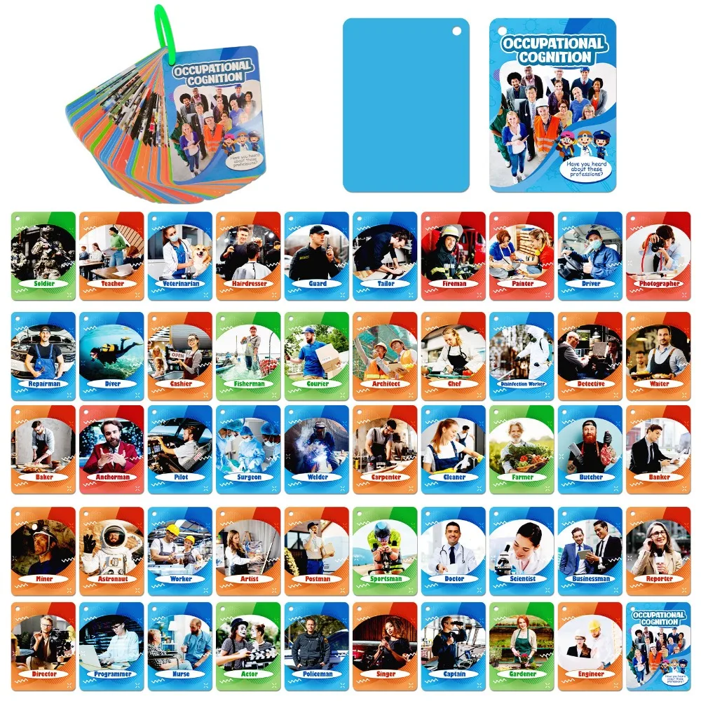 

50 Viral New Realistic Career Cards Hot Selling Baby Cognition Enlightenment Educational Parent Child Interactive Fun Useful