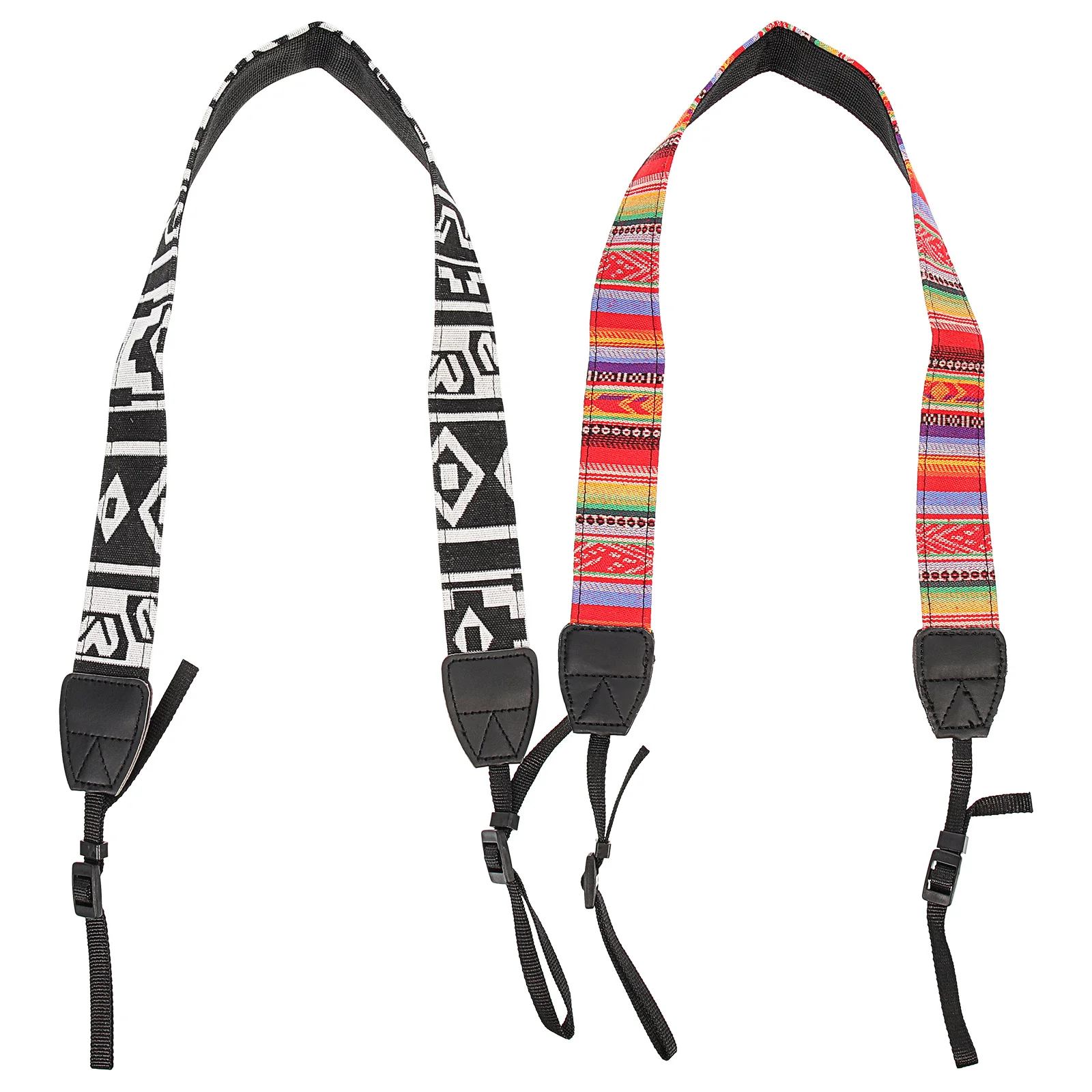 

2pcs Ethnic Style Camera Shoulder Strap Adjustable Multifunctional Neck Lanyard For Dslr Digital Cameras Photography Accessories