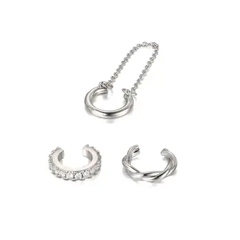 6 best sales 실버 이어 커프스 - №5