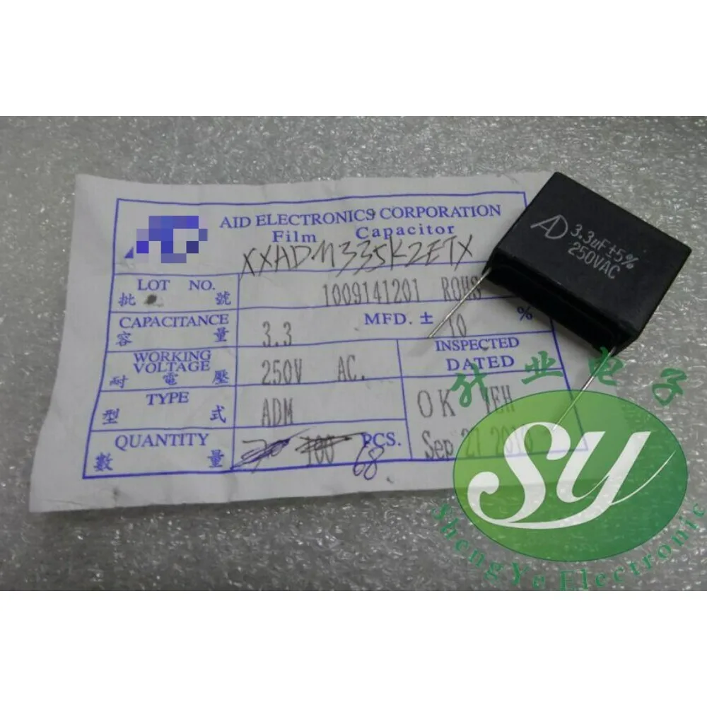 

3.3uf/250vAC 3u3 335 brand new 28mm motor starting capacitor