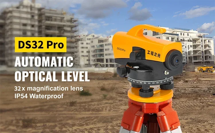 Automatic Optical Level 32X Optical Auto Level Kit High Precision Height/Distance/Angle Level