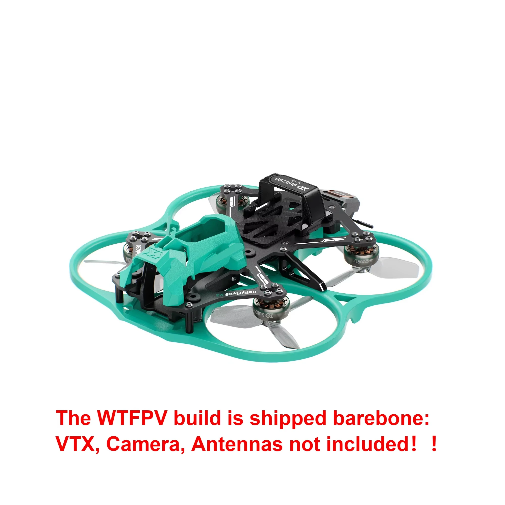 Sub250 2.5 Inch Cinewhoop DollyFly25 V2 4S 4K 120fps HD Recording Cinematic Multicopter For FPV Shooting