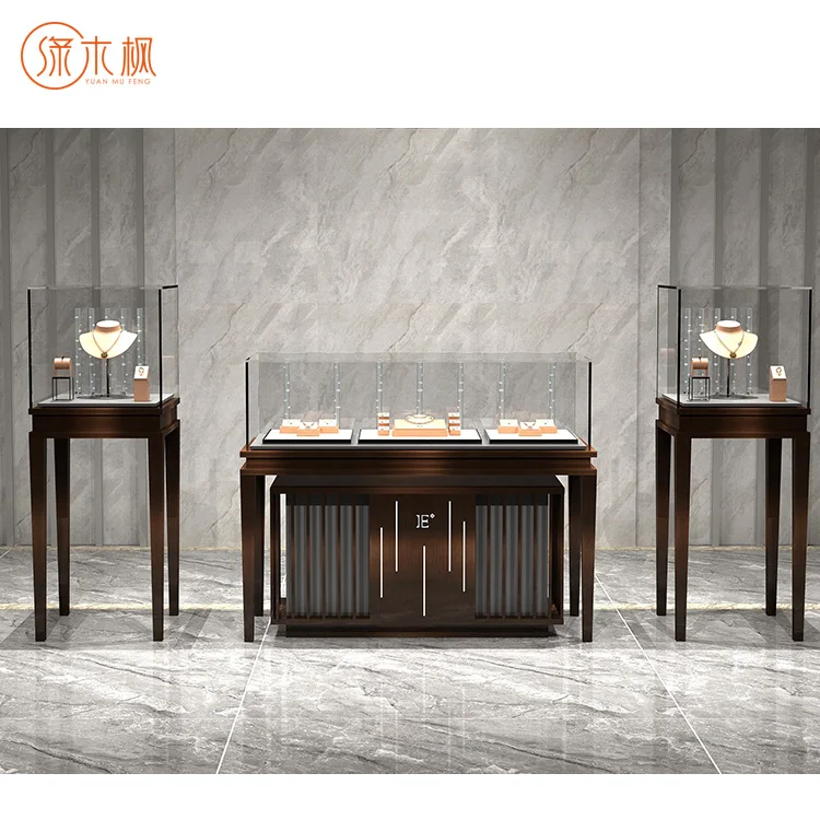 Customized Size Stainless Steel Simple Jewellery Counter Design Boutique Jewelry Display Table