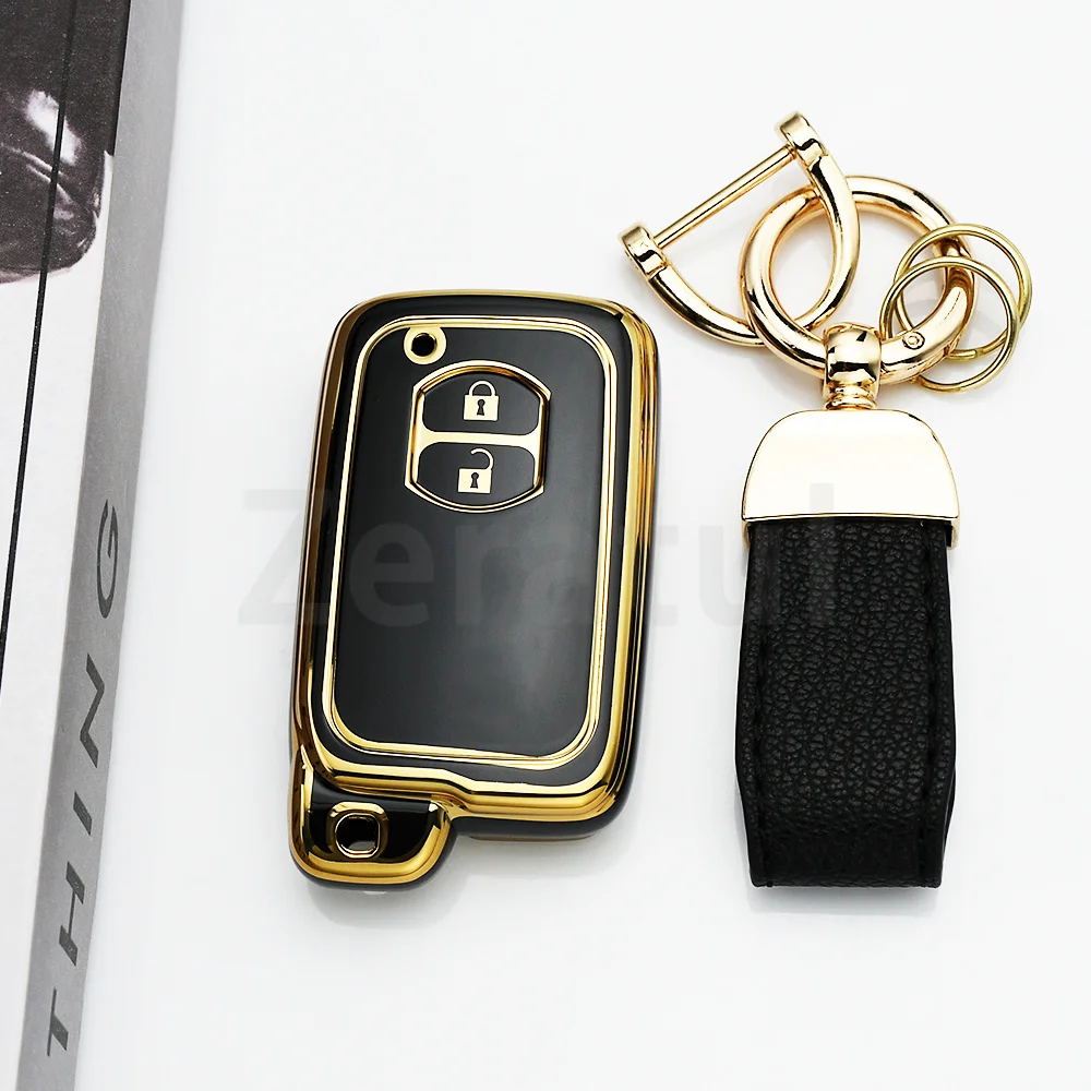 2 Buttons TPU Auto Remote Key Cover Holder for Lexus LC 200 for Toyota Prius 30 Alpha Aqua Land Cruiser Auris Car Key Case Cover