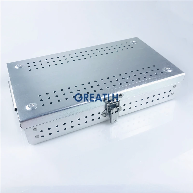 

Aluminium Alloy Sterilization Tray disinfection Case autoclavable holder box for Surgical Instruments