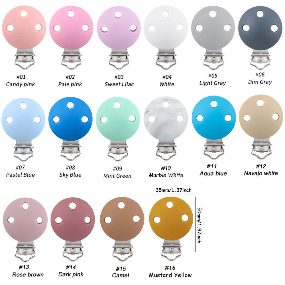 Kovict Nieuwe 10-100 stuks 30/35mm Ronde Vorm Siliconen Clips DIY Tas Hoed Keten Sleutelhanger houder Klemmen Sieraden Handgemaakte Accessoires
