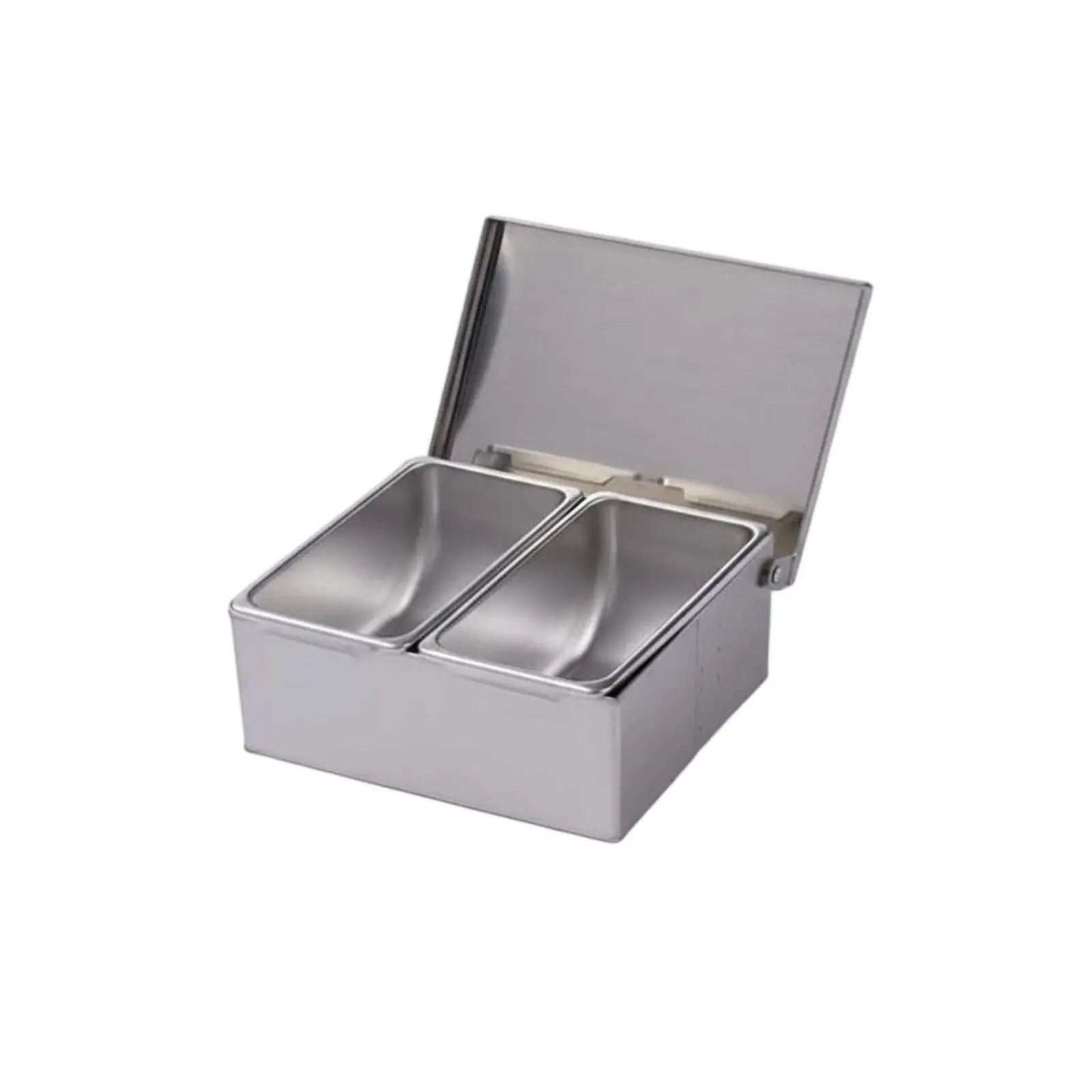 Stainless Steel Condiment Box Rust-Resistant Multi-Compartment Seasoning Box