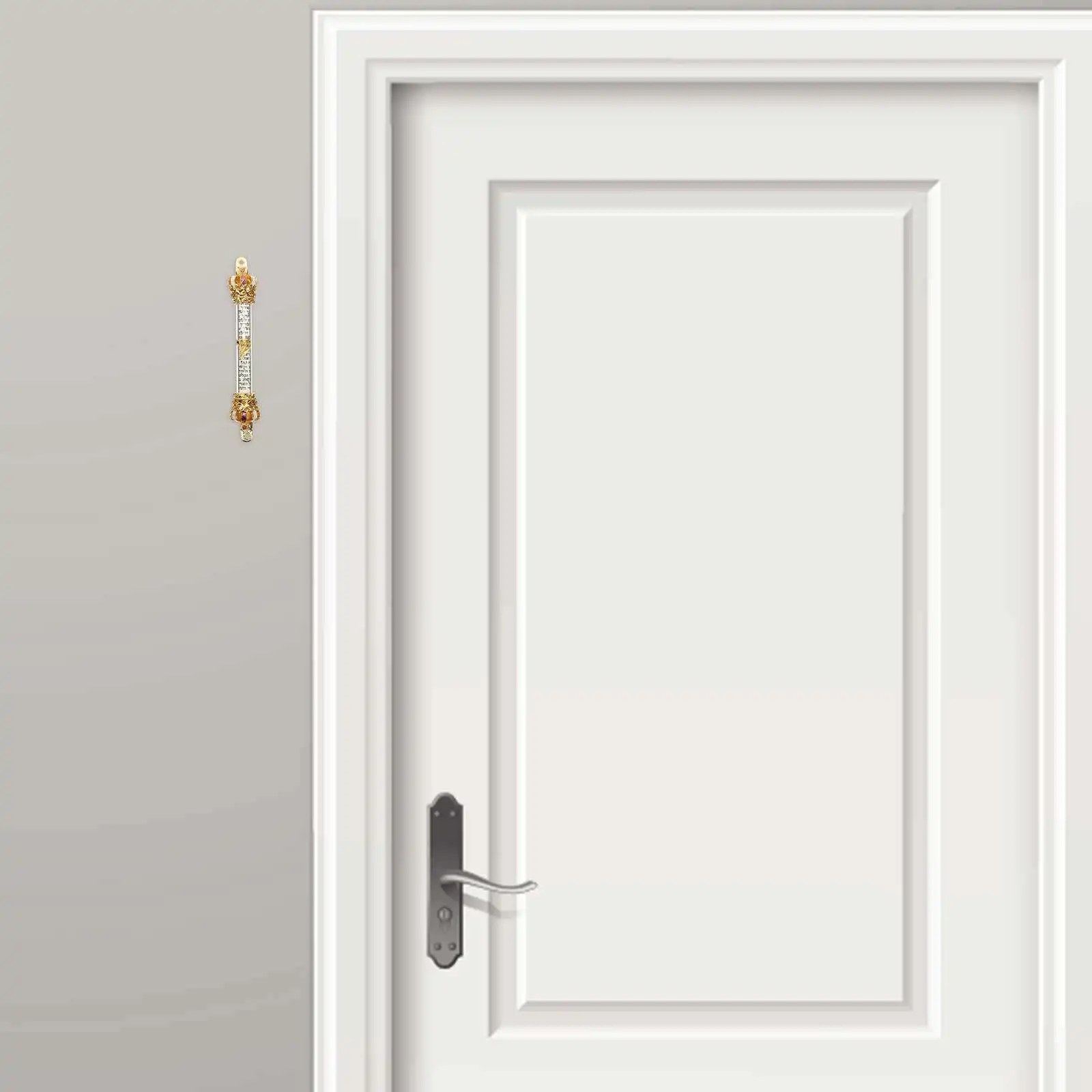 Metal Mezuzah for Door – Engraved Jewish Religious Blessing Scroll Holder, Home Decoration & Hanukkah Gift