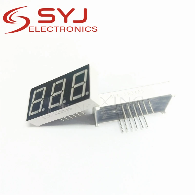 5pcs/lot 7 segment 0.28 in Common Anode 3 Bit digital Tube 0.28