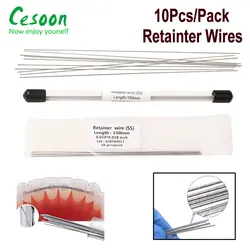 10Pcs/Pack Dental Orthodontic Stainless Steel Lingual Retainer Wire Flat Plate Twist Wires Straight Dentistry Lab Materials