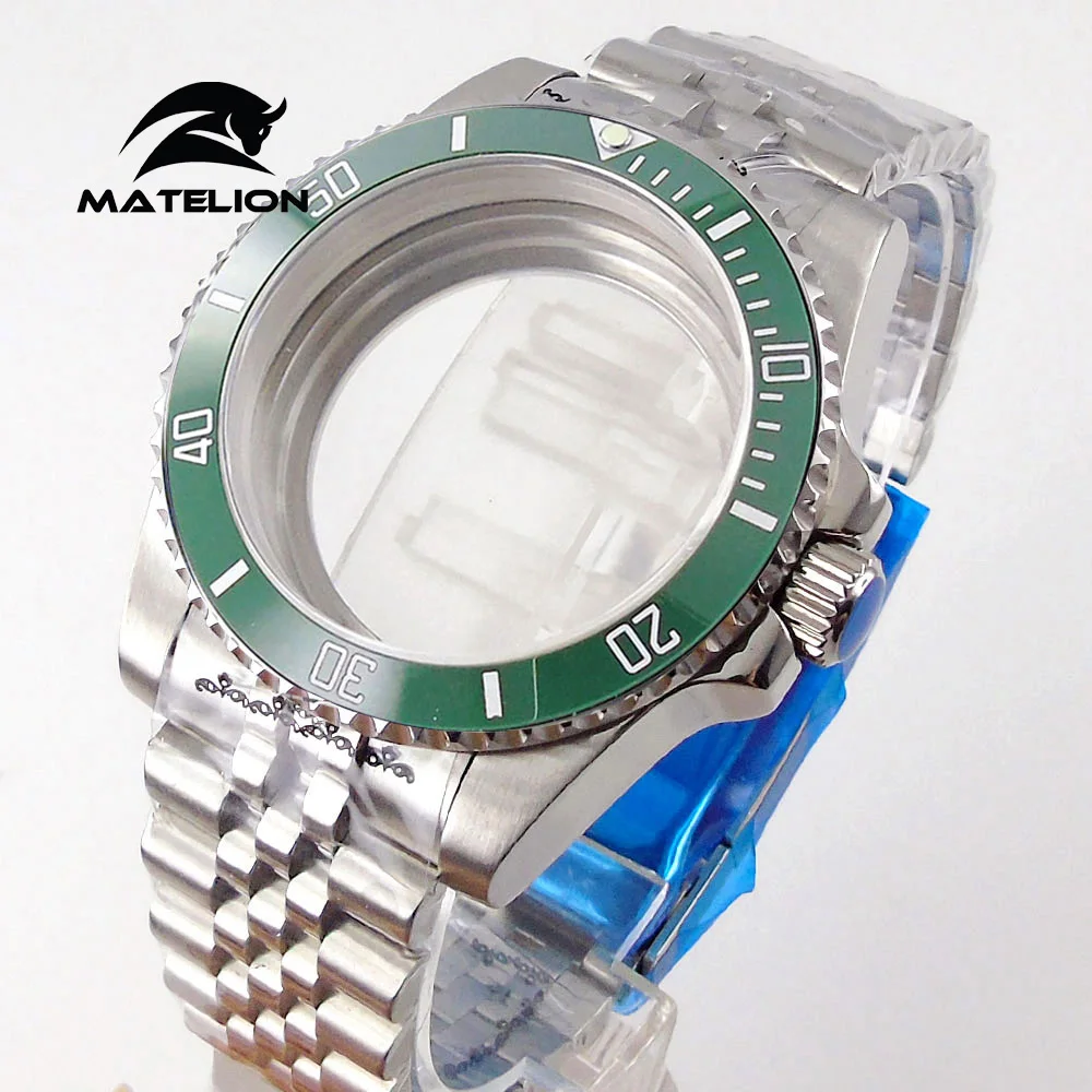 Matelion 200M Diving Case 40mm Fit NH35 NH36 NH34 GMT ETA 2824 PT5000 Watch Case Jubilee Bracelet Sapphire Glass Slide Buckle image 3