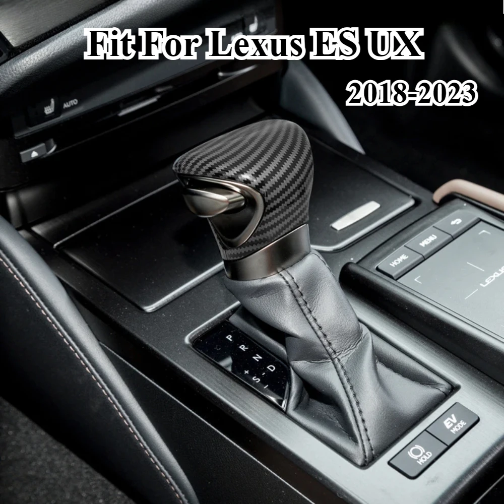 

Fit For Lexus ES UX ES200 2018-2022 2023 Car Gear Shift Knob Cover Carbon Fiber Gear Head Knob Shift Decoration Trim