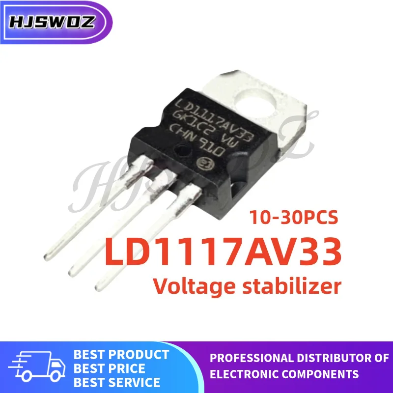 10~30Pcs New LD1117AV33 LD1117V33 LD1117 3.3 TO-220 Voltage stabilizer Transistor In Stock