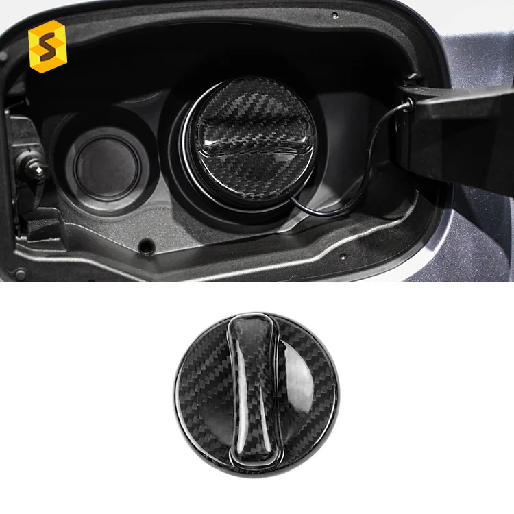 

Suitable for Mercedes-Benz G-Class AMG car interior fuel tank knob cover real dry carbon carbon fiber decorative sticker
