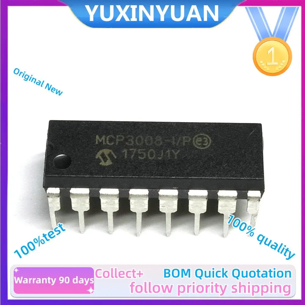 

10PCS And New Original MCP3008 DIP16 MCP3008-I/P DIP Can be purchased directly in Stock100%Test