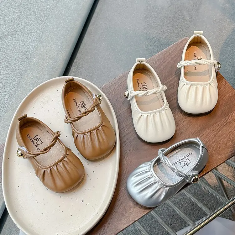 

Girls' Little Leather Shoes 2025 Spring&Summer New Collection Mary Jane Soft Leather Single Shoes Wedding Party Princess Shoes