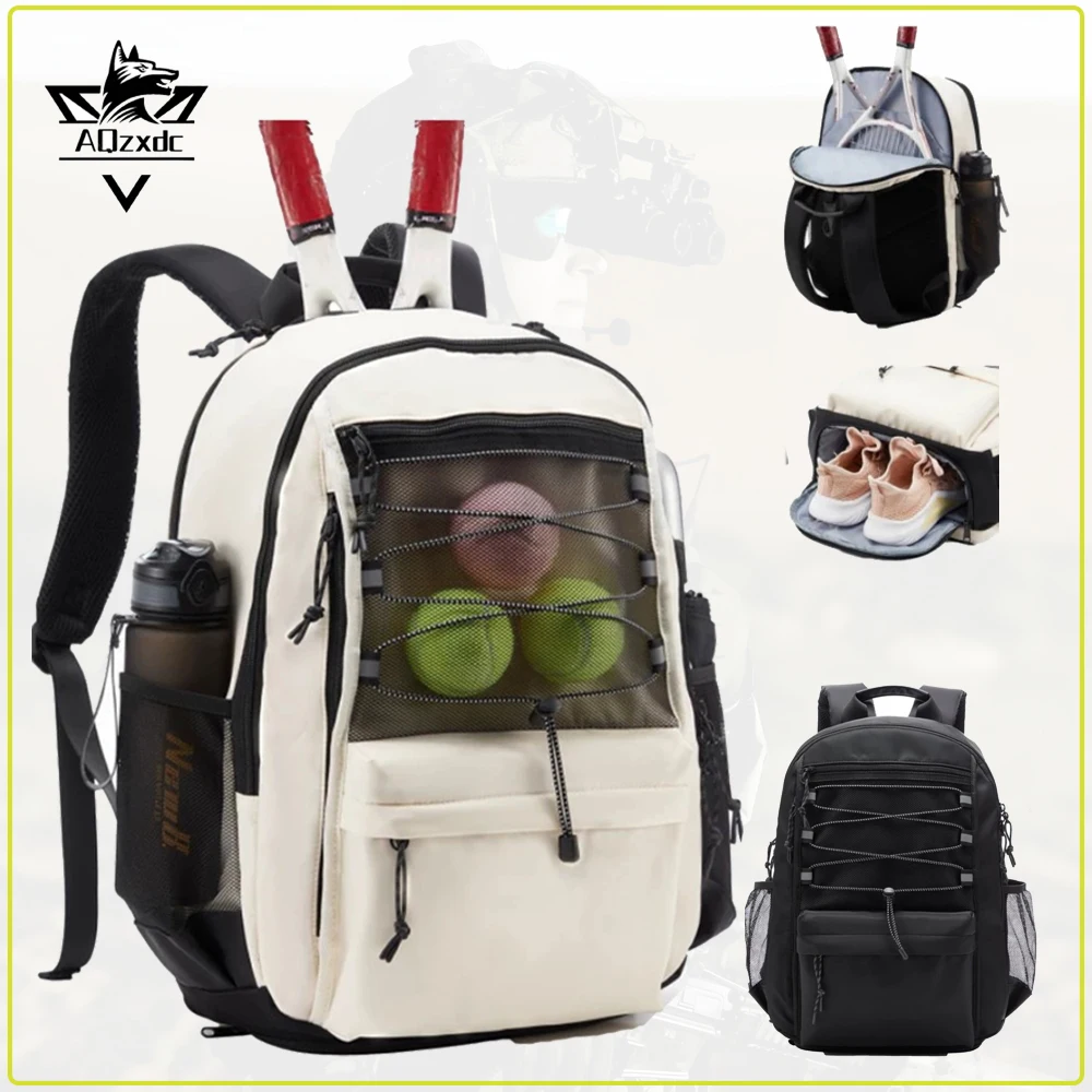

Tactical Sport Backpack Large Capacity Multifunctional Layered Storage Bag for Tennis Badminton Basketball With Shoe Compartment