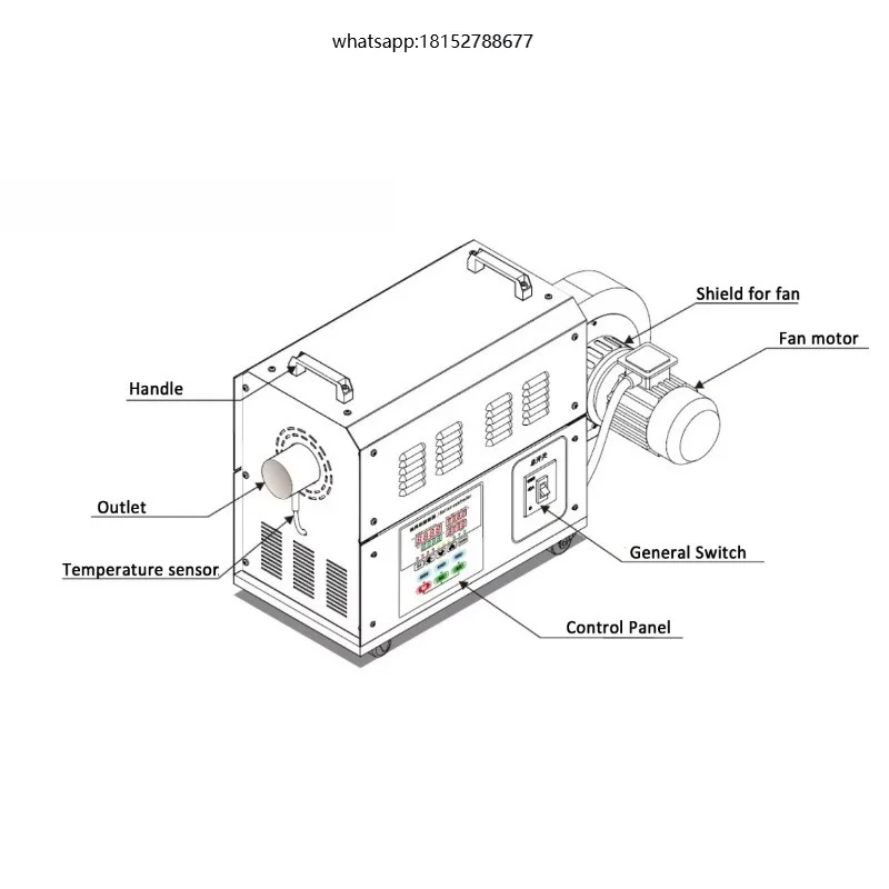 High Quality 30KW Industrial Heating Equipment Electric Hot Air Heater