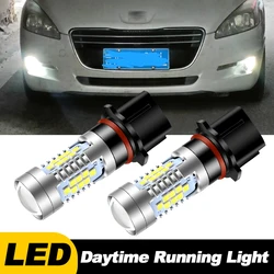 2pcs P13W Canbus No Error for Peugeot 508 W SW 2011-2018 PSH23W LED Bulbs Daytime Running Light DRL Lamp White Car Accessories
