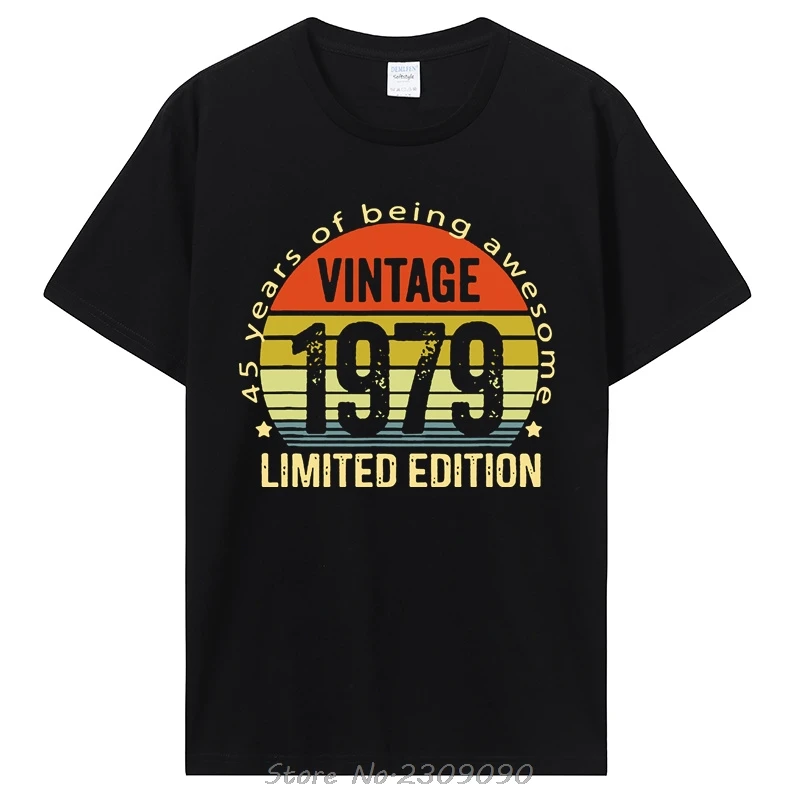 Graphic Birthday Gifts T Shirt Summer Cotton T-shirt Men Clothing Novelty Vintage Made In 1979 Fitness Tshirt Tees Streetwear