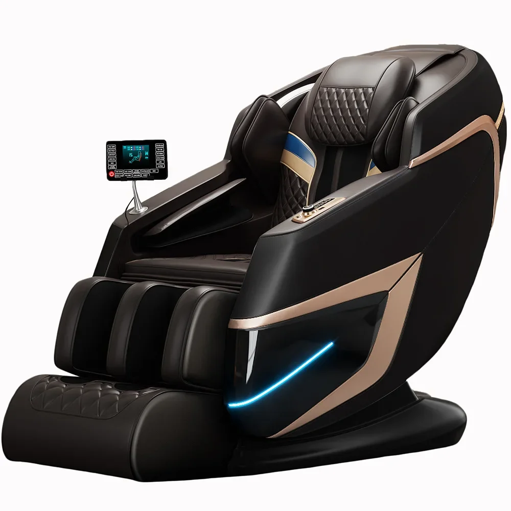 

Luxury SL Track Air Pressure Shiatsu Chair Massager Electric Portable 4D No Gravity Music Full Body Massage Chair