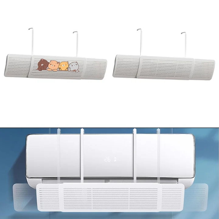 Para casa para escritório ar condicionado de parede pára-brisa ajustável optimização de fluxo de ar retrátil 58-96cm