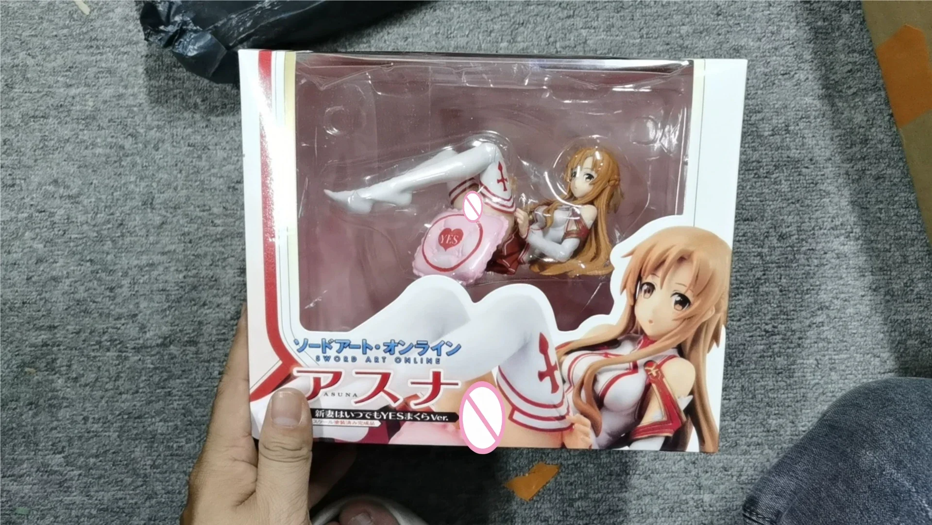 In Stock Sword Art Online Yuuki Asuna with Pillow SAOSexy Girls PVC Anime Action Figure Model Toys Collectible Adult Gift Hobby