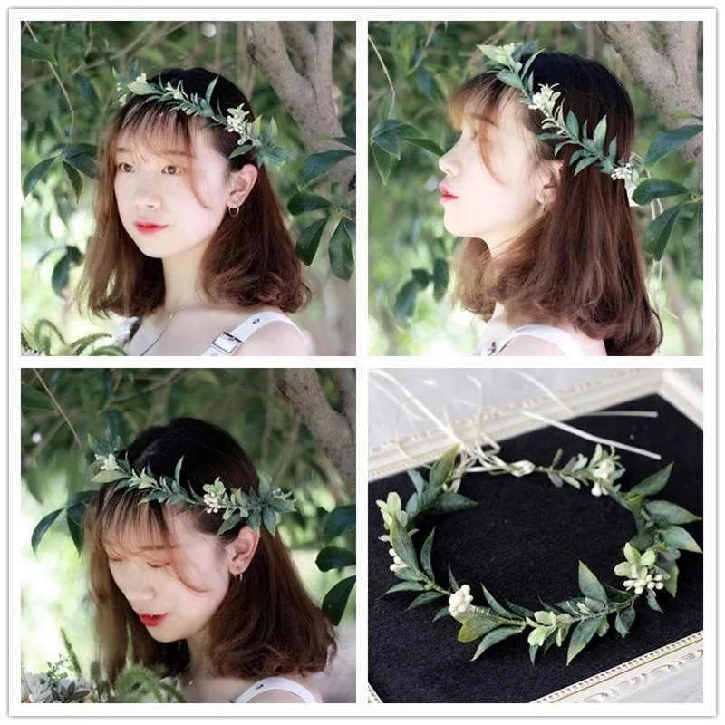 Flower Wreath Headwear Bride's Hairband Travel Photo Shoot Children's Festival Dance Performance Headflower Garland