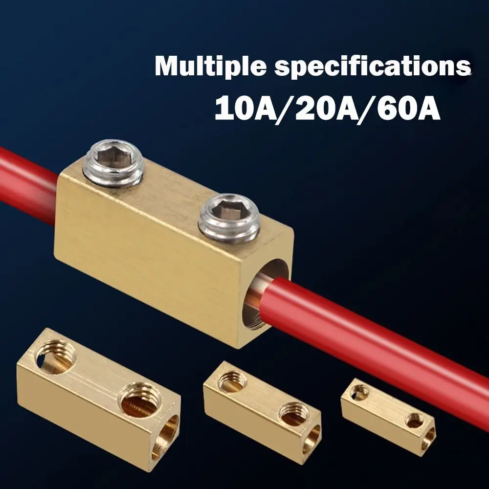 With Heat Shrink Tubing Brass Terminal Block Pressure Free Waterproof High Power Splitter High Current Terminal Blocks