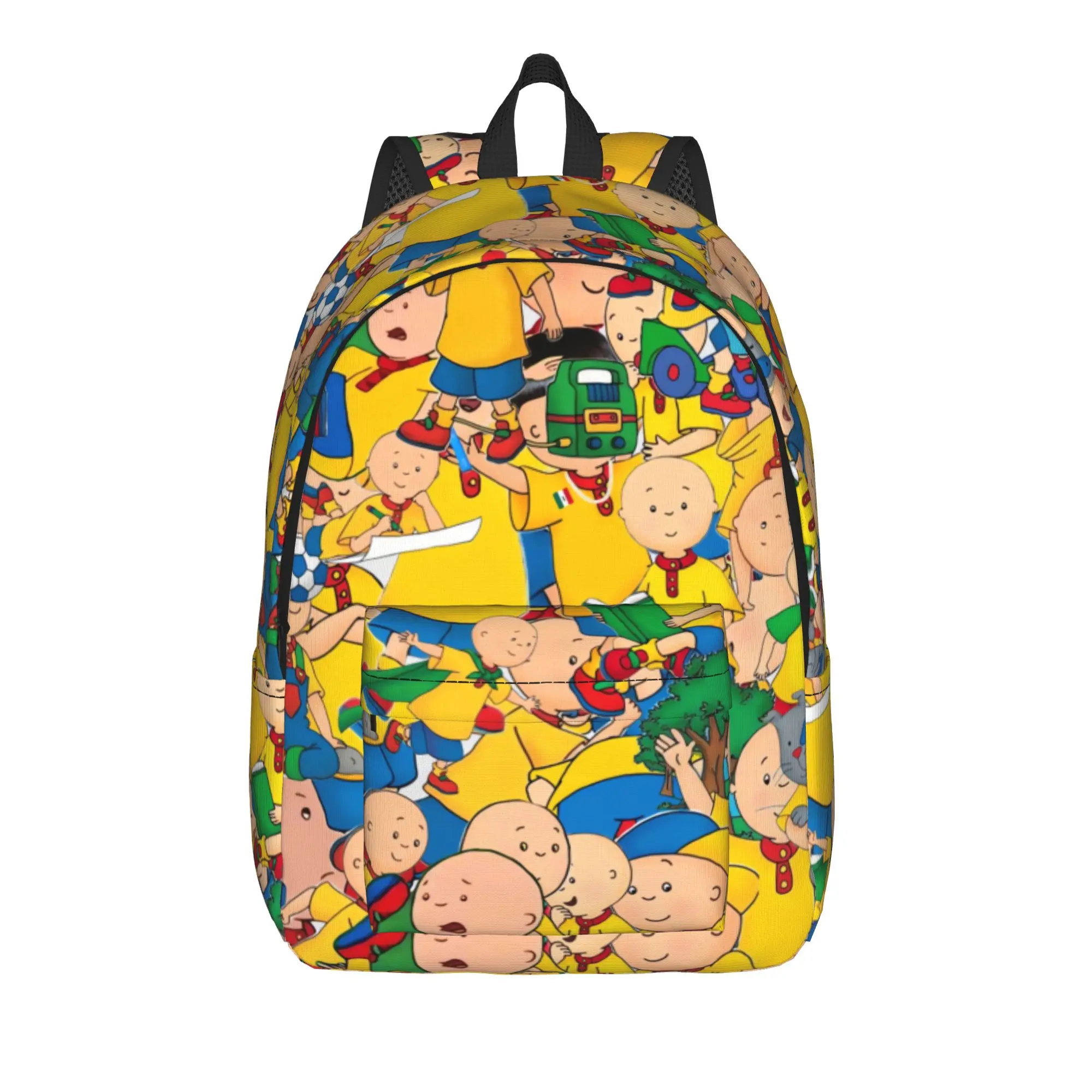 Baby Friend C-Caillou Backpack  Student Unisex Polyester Outdoor Backpacks Durable Stylish High School Bags Rucksack